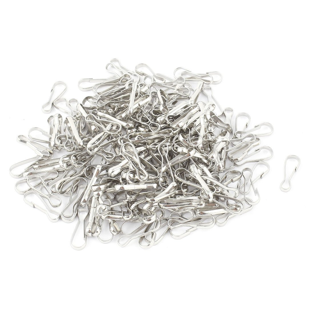 Uxcell Silver Sourcing Map Purse Zipper Pulis Snap Spring Hooks Clip Lanyard 8" 20Mm 200Pcs