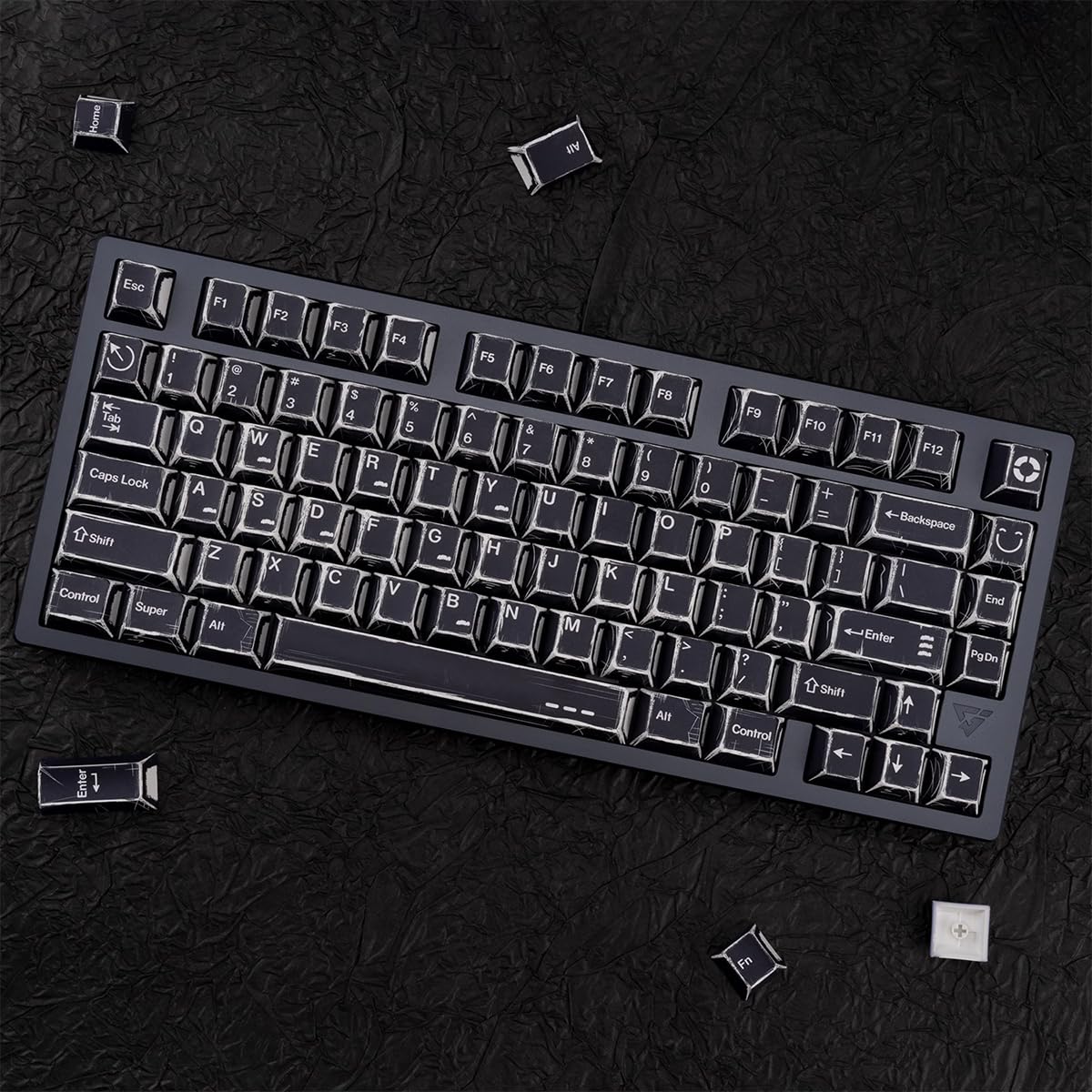 151 klawiszy, retro, manga, PBT Dye Sub Cherry Profile, czarne, zestaw nasadek klawiszy, pasuje do klawiatury 61/65/87/104/108 Cherry Mx, przełączniki mechaniczne