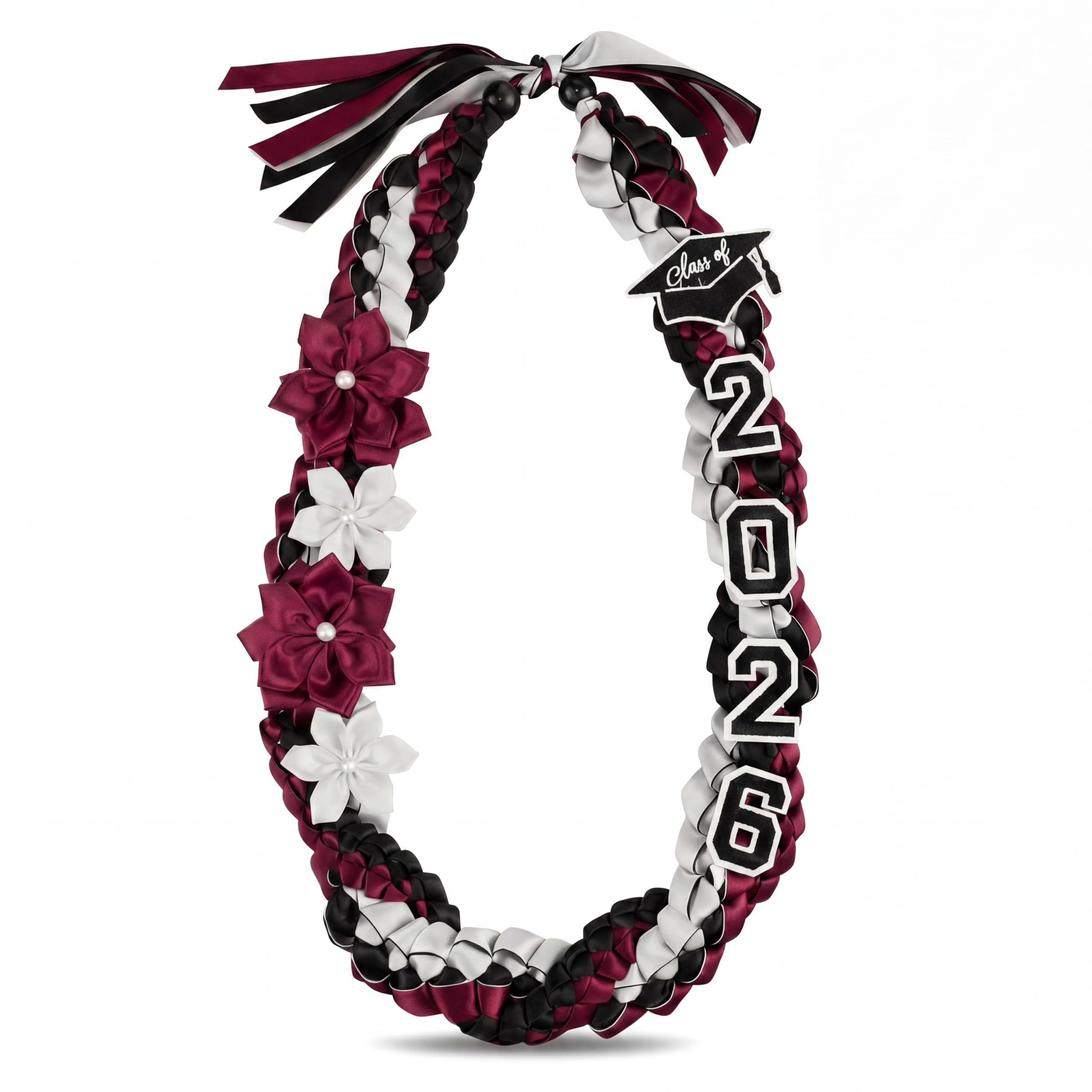 Photo 1 of ***MISSING PARTS***
Lyrow Maroon Black Grey 50'' 2026 Graduation Lei Double Braided Strands Graduation Ribbon Leis with 4 Satin Flowers Congrats Graduates Money Leis Class of 2026 Gift for Men Women