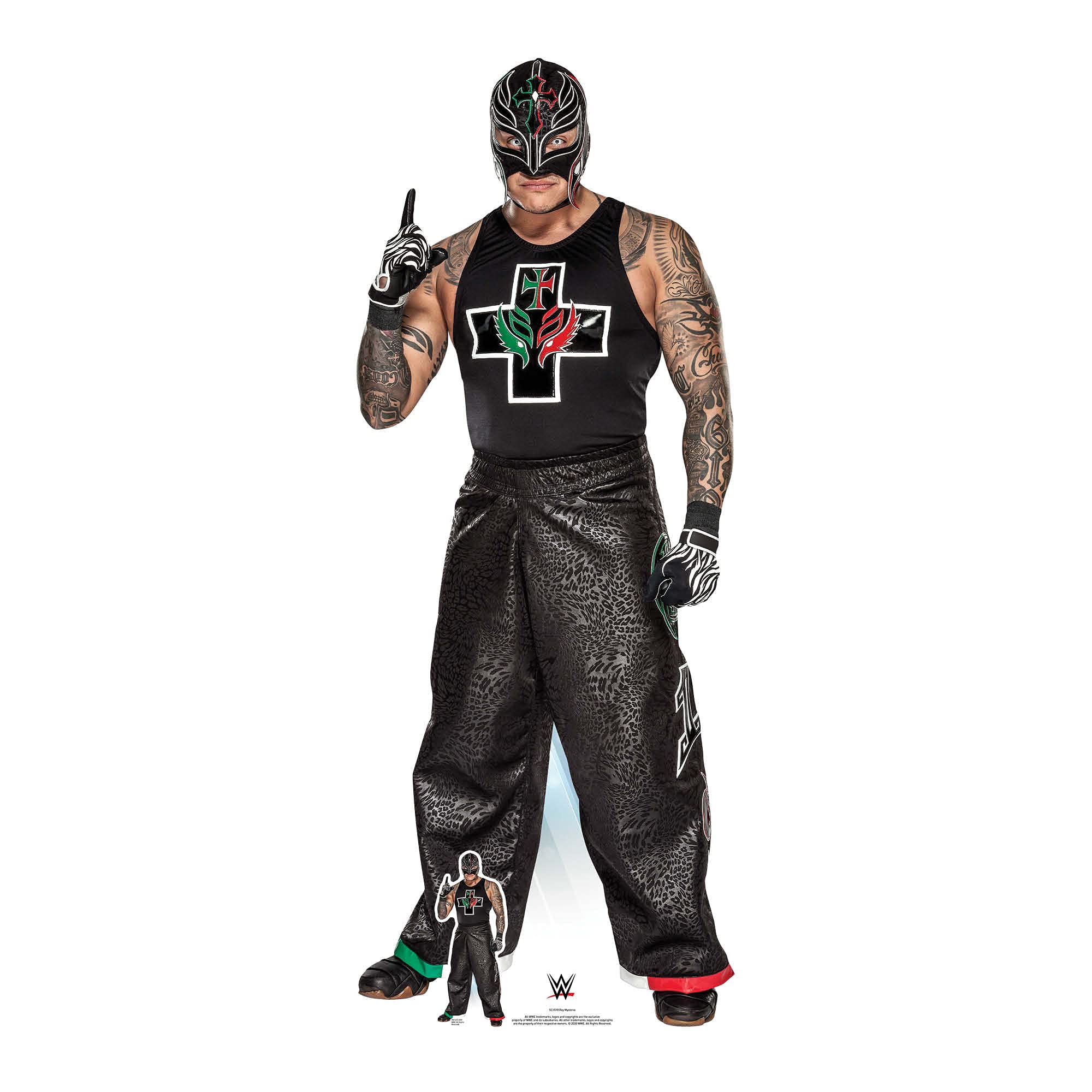 Star Cutouts SC1518 WWE Rey Mysterio Ultimate Edition Lifesize Cardboard Cutout – Masked Wrestling Legend Display, Party Decoration & Fan Gift