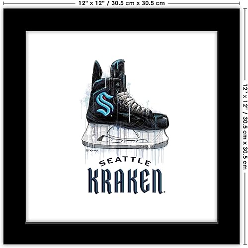Miniatura 6 de Trends International Gallery Pops NHL Seattle Kraken - Póster de pared de patín de goteo, 12.00 x 12.00 pulgadas, versión de marco negro