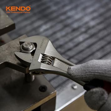 Kendo Adjustable Spanner 300 mm - Max. 40 mm Jaw Width - Angled Head