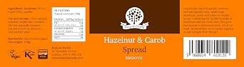 Nutural World - Smooth Hazelnut and Carob spread (170g) Award Winning product