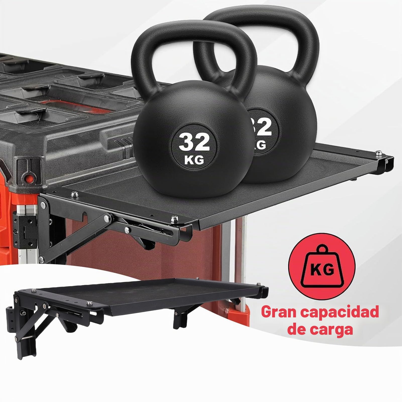Caja de Herramientas Packout Compatible con Packout Toolbox, Bandeja de Herramientas Plegable para Mesa de Trabajo para Almacenamiento Lateral de su sistemas Packout, Accesorios