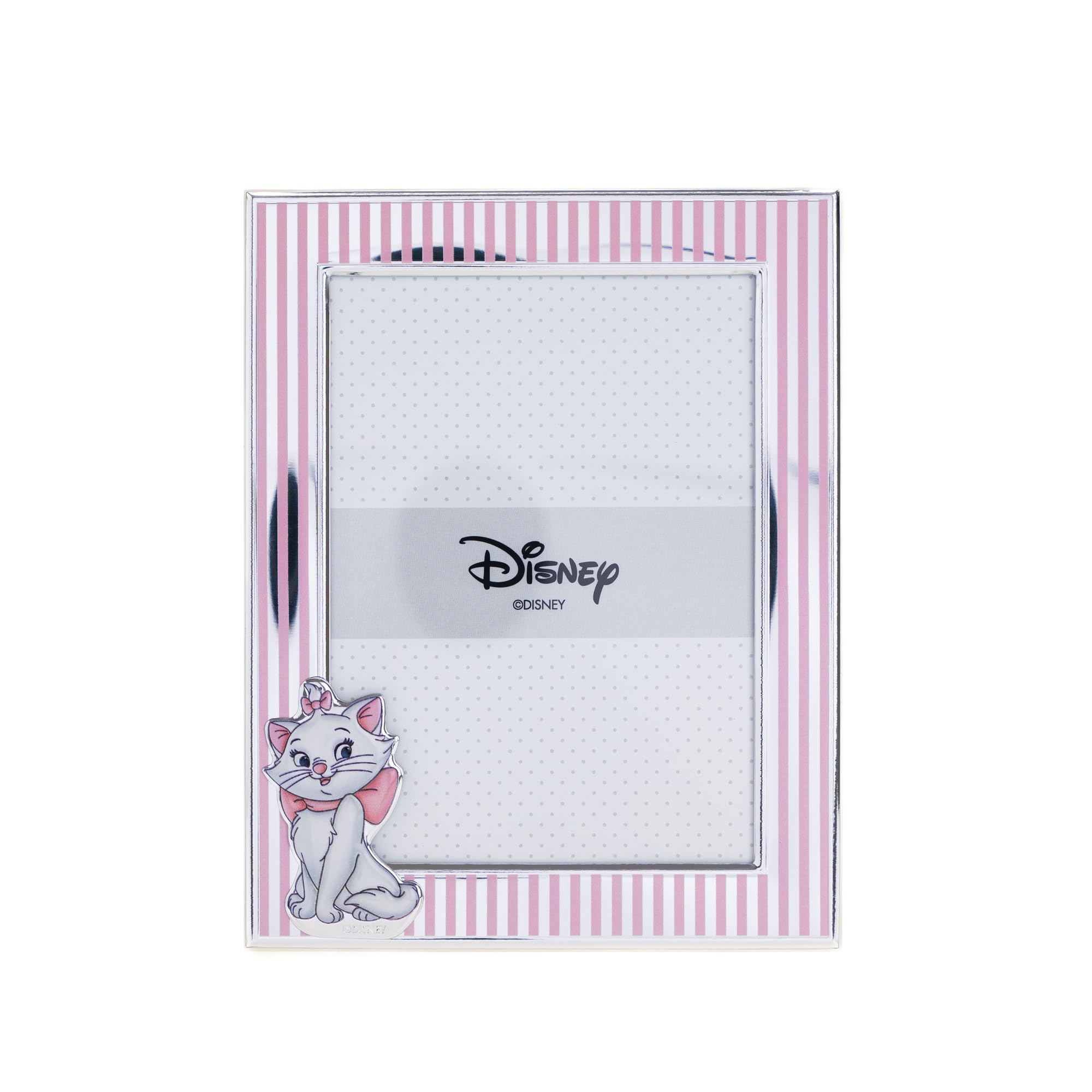 VALENTI & CO. Disney Baby - Minou The Aristocats - Silver Photo Frame for Children, Christening, Birth or Birthday Gift Idea (13 x 18 cm)