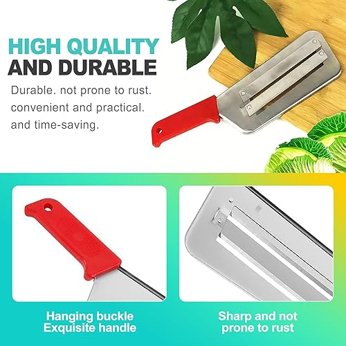 Miniatura 3 de Trituradora de repollo de mano para trituradoras finas perfectas, rallador manual de verduras para ensalada de col, chucrut y ensaladas -