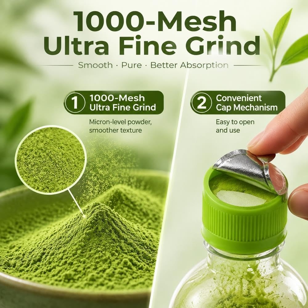 Zdejmowane pokrywki Shakera Matcha, japońska Matcha o grubości 1000 mesh