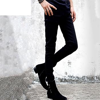 Amazon.com: Men's Straight Slim Fit Elastic Jeans Skinny