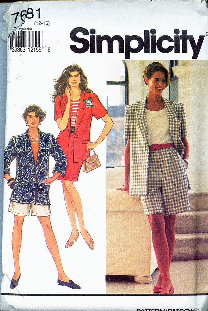 Veste courte et doublée femme Simplicity 7681 patron de couture
