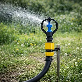 Aspersor Borboleta 360o Preto Kit 6 Peças Irrigação Jardim
