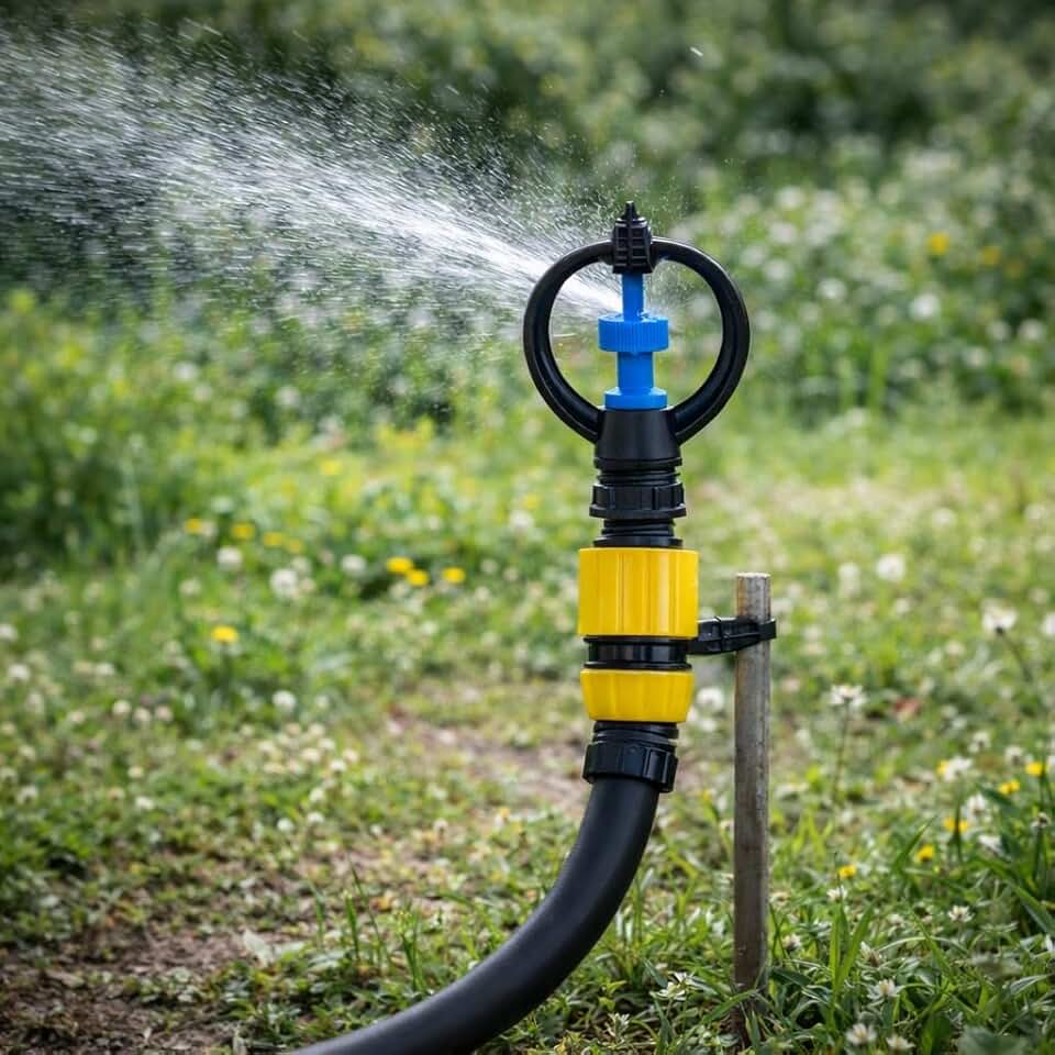 Aspersor Borboleta 360o Preto Kit 6 Peças Irrigação Jardim