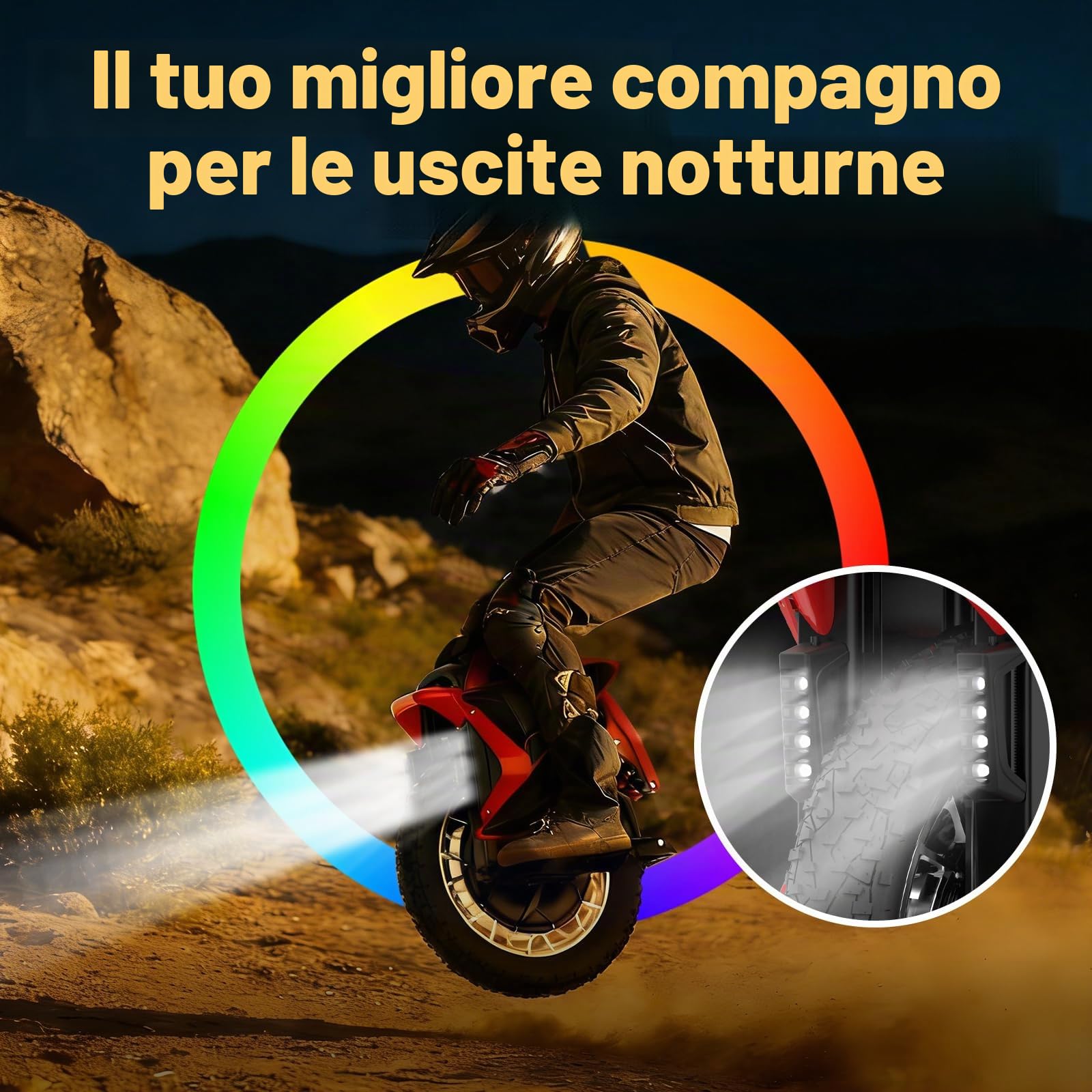 KINGSONG Monociclo Elettrico S22 Pro 2220Wh, Moteur 4000W, Autonomia fino a 200 km, Velocità limitata 25km/h, Pneumatico 20", Bluetooth, Applicazione mobile, Illuminazione LED