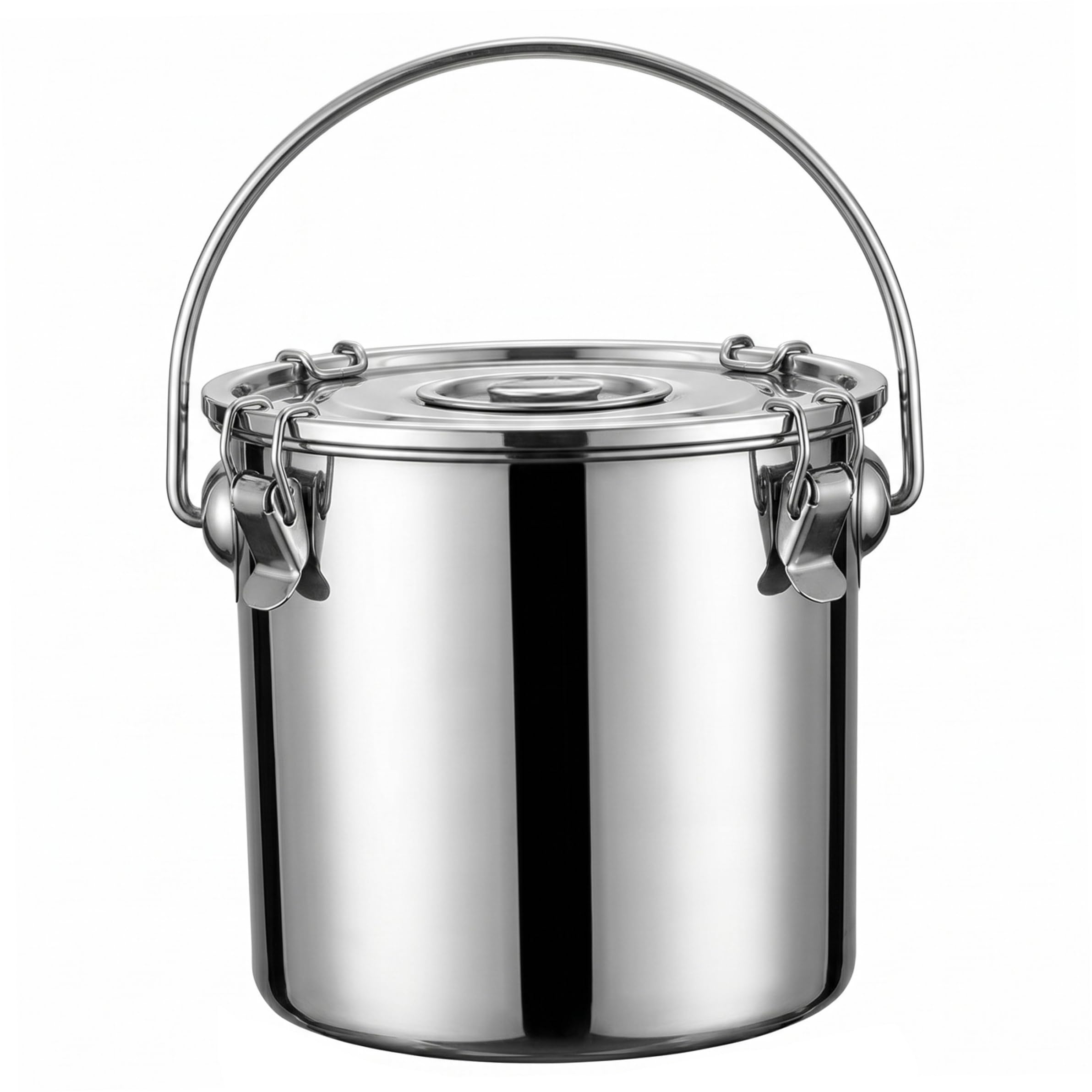 Gemuseeee 7L Airtight Stainless Steel Food Container with Lid & Handle Heavy-Duty Multi-Use for Grain Rice Flour Coffee Bean Soup