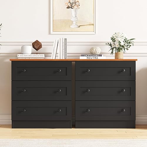 Miniatura 12 de Cómoda de 3 cajones para dormitorio, cajoneras pequeñas, mesita de noche de madera de granja, mesita de noche, mesa auxiliar de armario moderno,