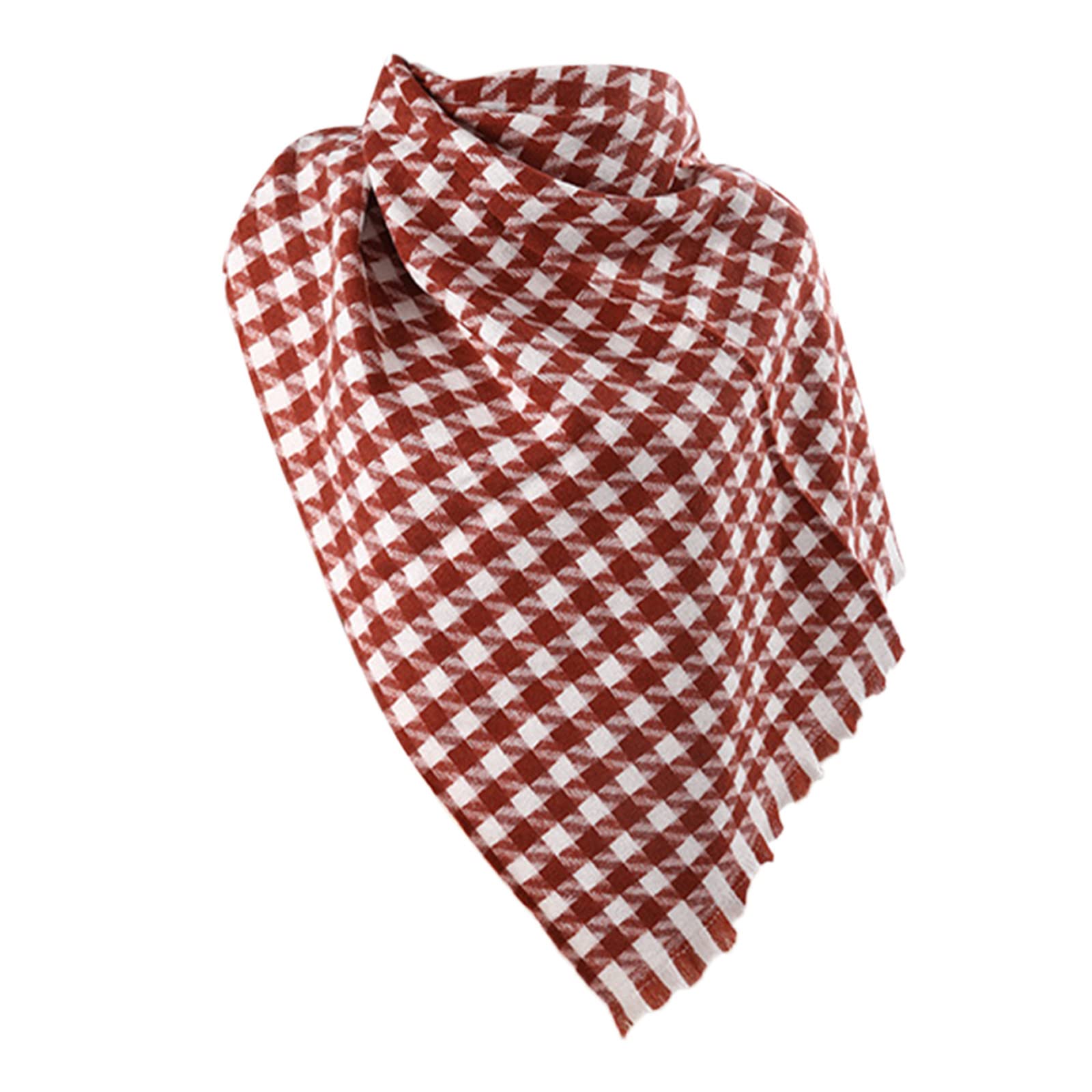 Winter Scarf For Womens Classic Tassel Plaid Scarf Warm Soft