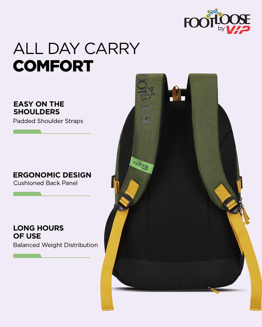 FOOTLOOSE Laptop Backpack - 32L Green -4