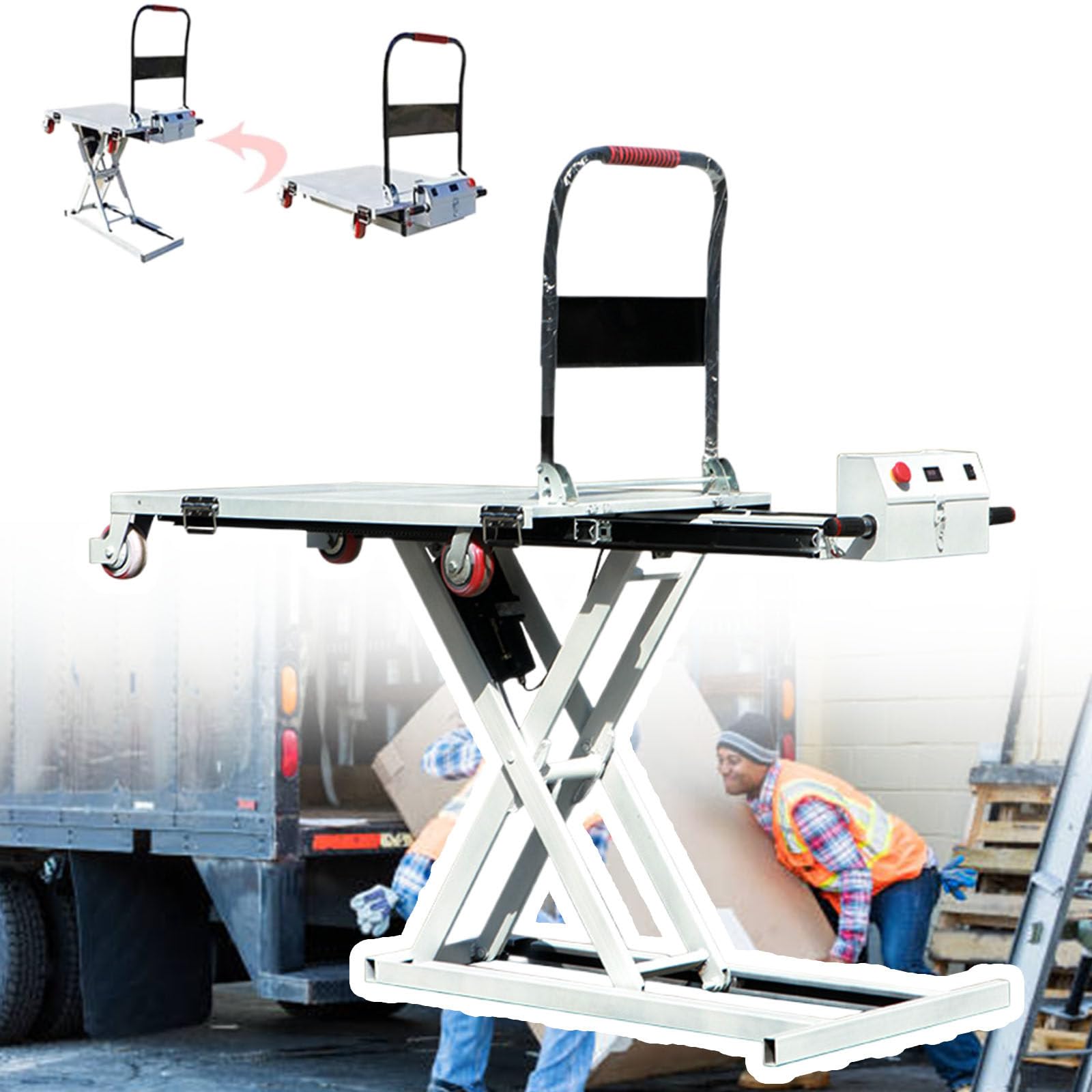 Carrello idraulico della tavola di sollevamento, Force Lift Table su ruote per la movimentazione dei materiali, Carrello mobile pesante