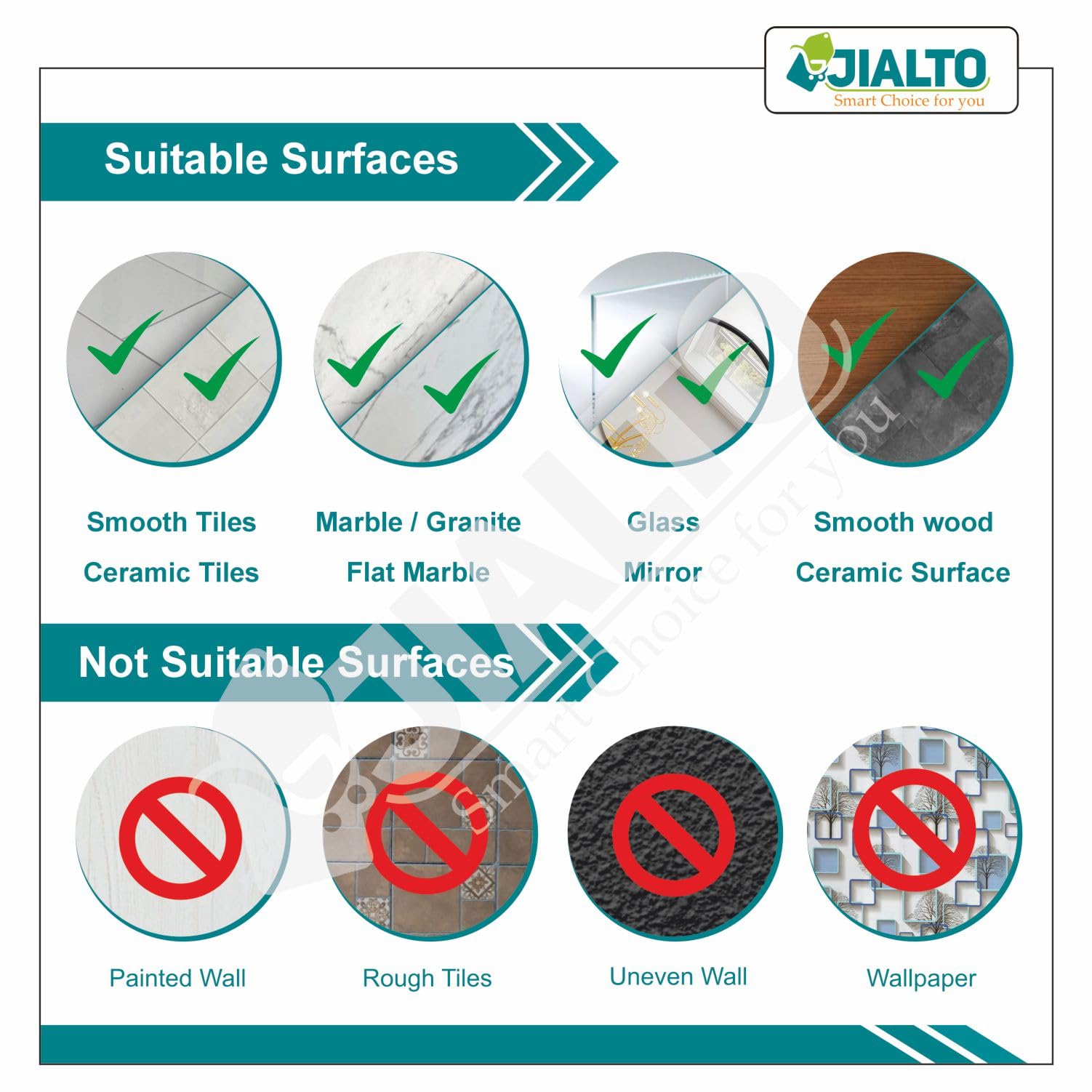 JIALTO Adhesive Hooks - No Drill Wall Hanging -7