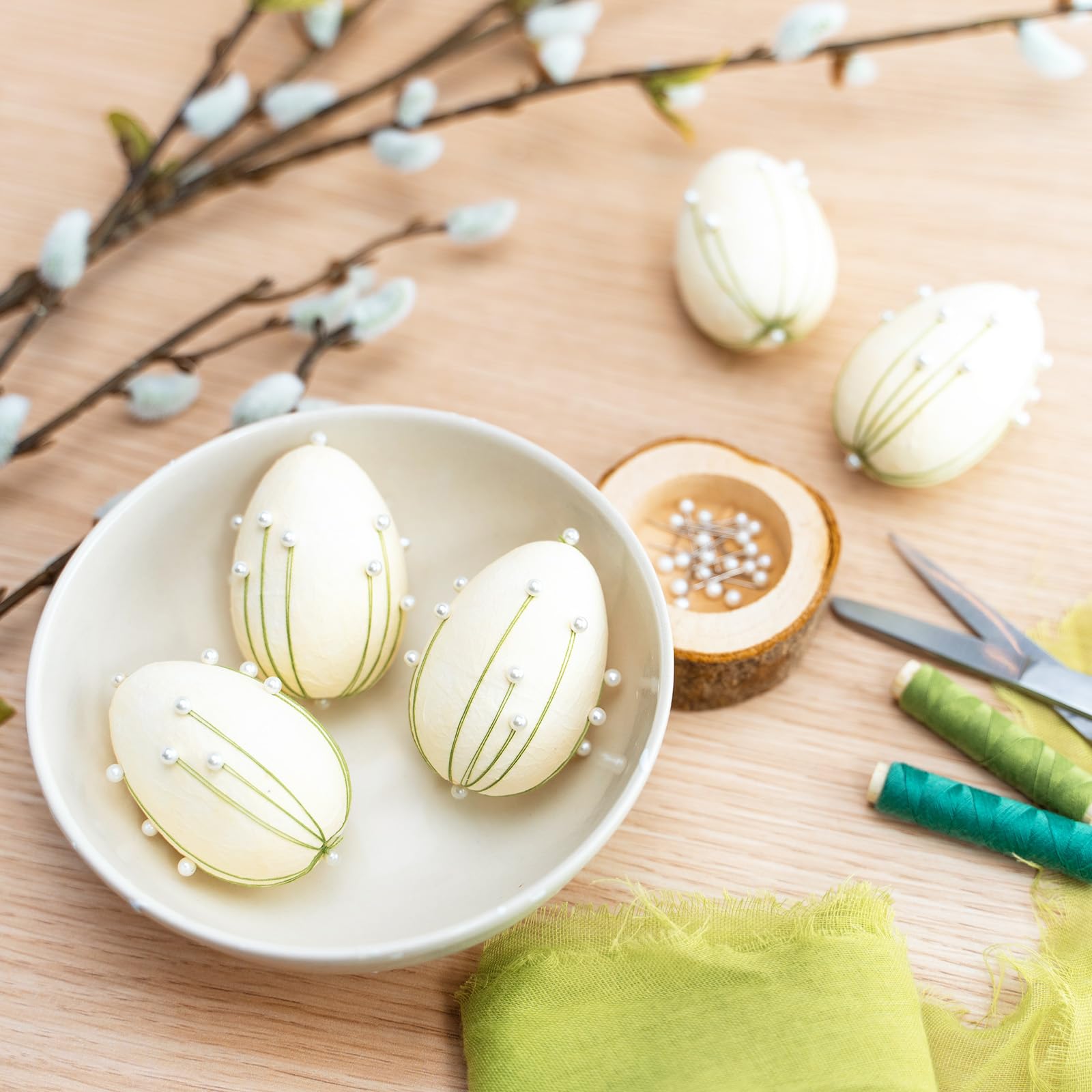 MCE-Commerce Polystyrene Eggs 6 cm Pack of 25 for Crafts and Decorating at Easter Styrofoam, White,A336025 - Image 3