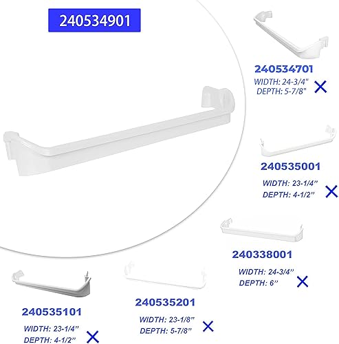 Vista 11 de ECOTRIC 2 estantes para puerta de refrigerador 240534901, retenedor de riel compatible con refrigeradores Kenmore Frigidaire, repuesto