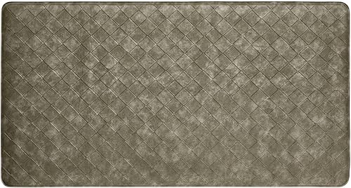 Miniatura 10 de Home Dynamix Trenton Solace Tapete de cocina tradicional texturizado de diamante, negro, 17 x 39 pulgadas