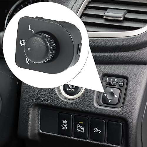 Miniatura 3 de X AUTOHAUX Interruptor de espejo retrovisor eléctrico Control remoto 1J1959565F para Volkswagen Beetle 1998-2010 Jetta 1999-2005 Passat 1998-2005