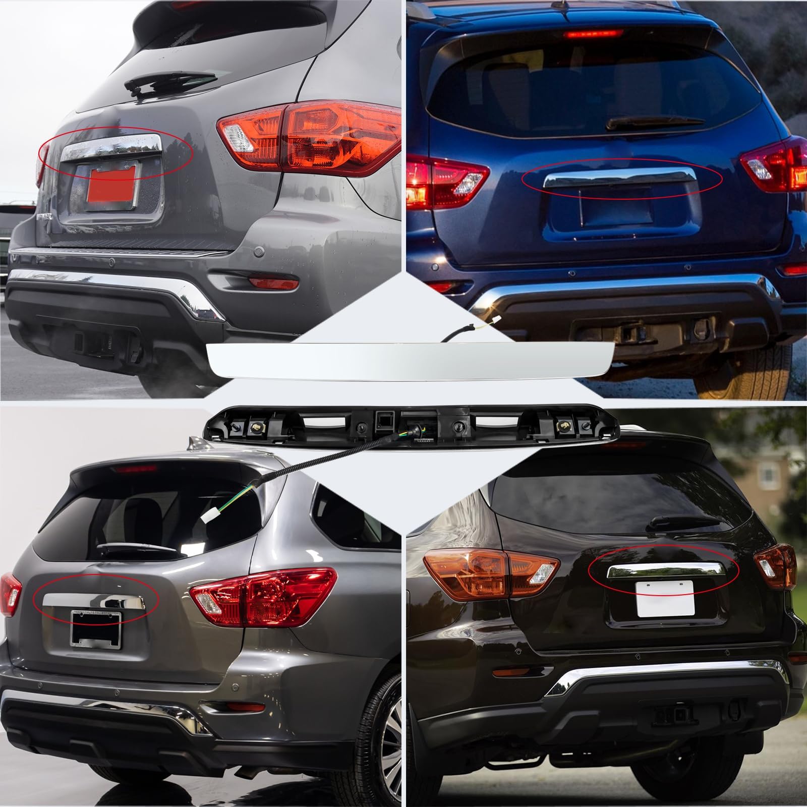 Amazon.com: Dexonu Rear Tailgate Chrome Handle Garnish Finisher
