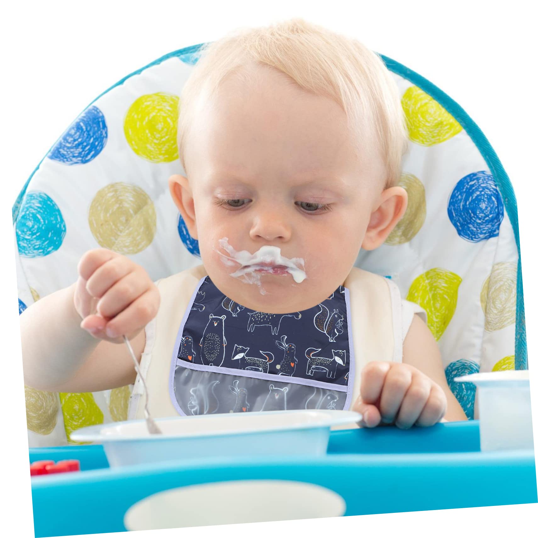 Abaodam 15 Pz mangiare bavaglino impermeabile bavaglini neonata i asilo nido o come per i genitori sbavante appena per bambini poliestere