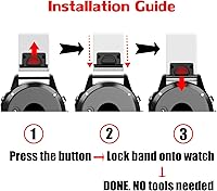 Vista 65 de ANCOOL - Correa para Garmin Fenix 5S, de ajuste fácil, de silicona suave de 20 mm de ancho, correa de reloj para Fenix 5S