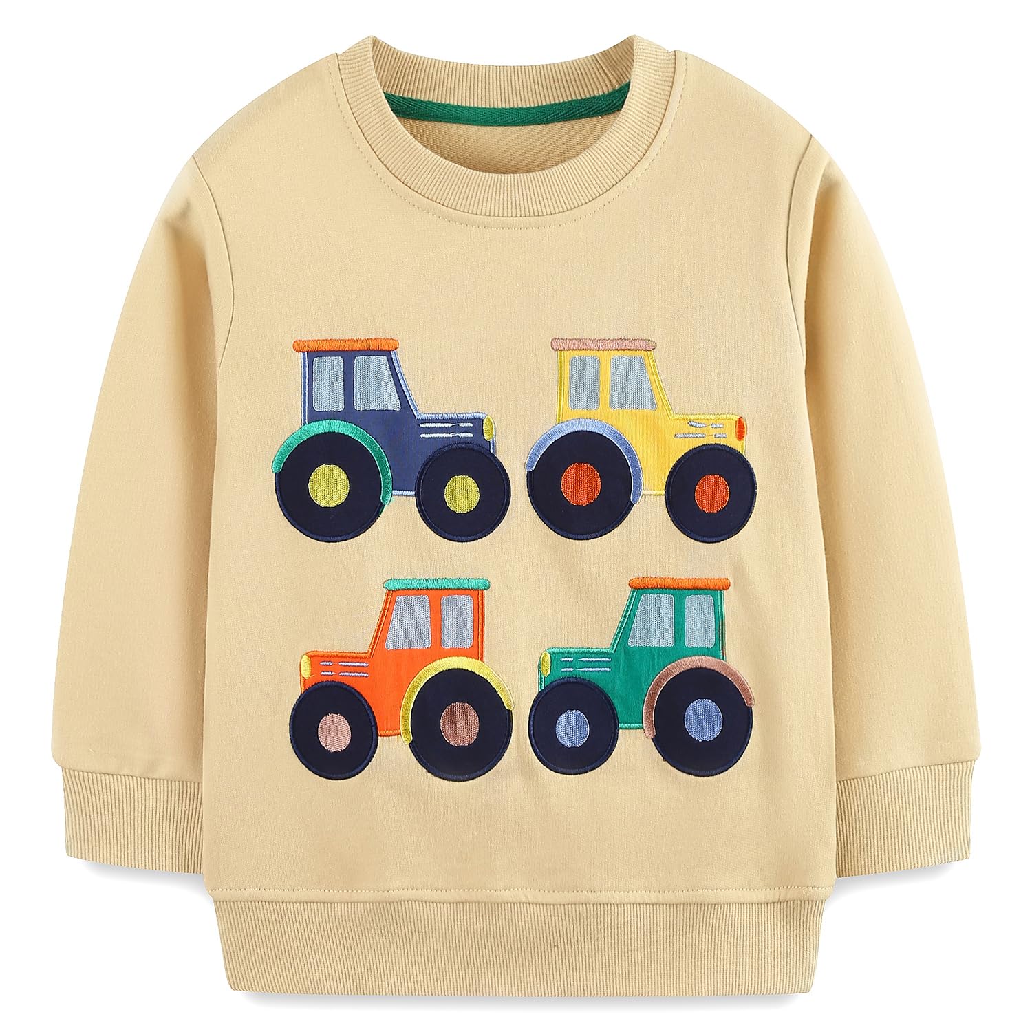 Bumeex Toddler Boys Crewneck Sweatshirts Cotton Long Sleeve Shirt Tops 2-7Y