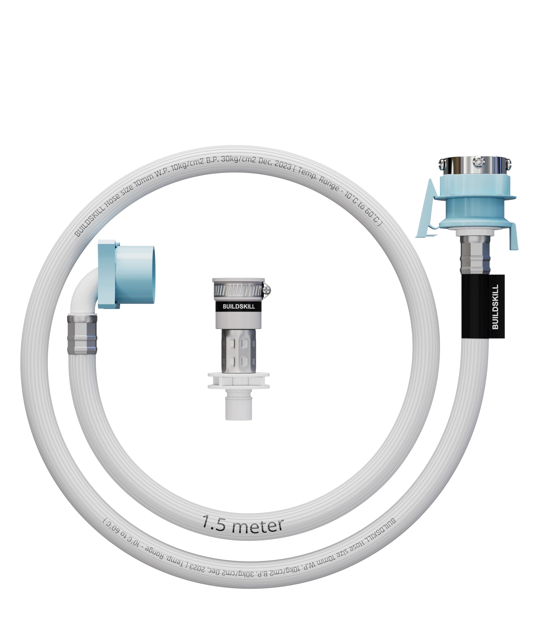 Buildskill Fully-Automatic Washing Machine Pipe Inlet 3M with Tap Connector, Leak-Free Washing Machine Tap Connector with Washing Machine Inlet Pipe, Flexible Washing Machine Pipe, Pipe for Tap (B0C7HLZB1N) Amazon Price History, Amazon Price Tracker
