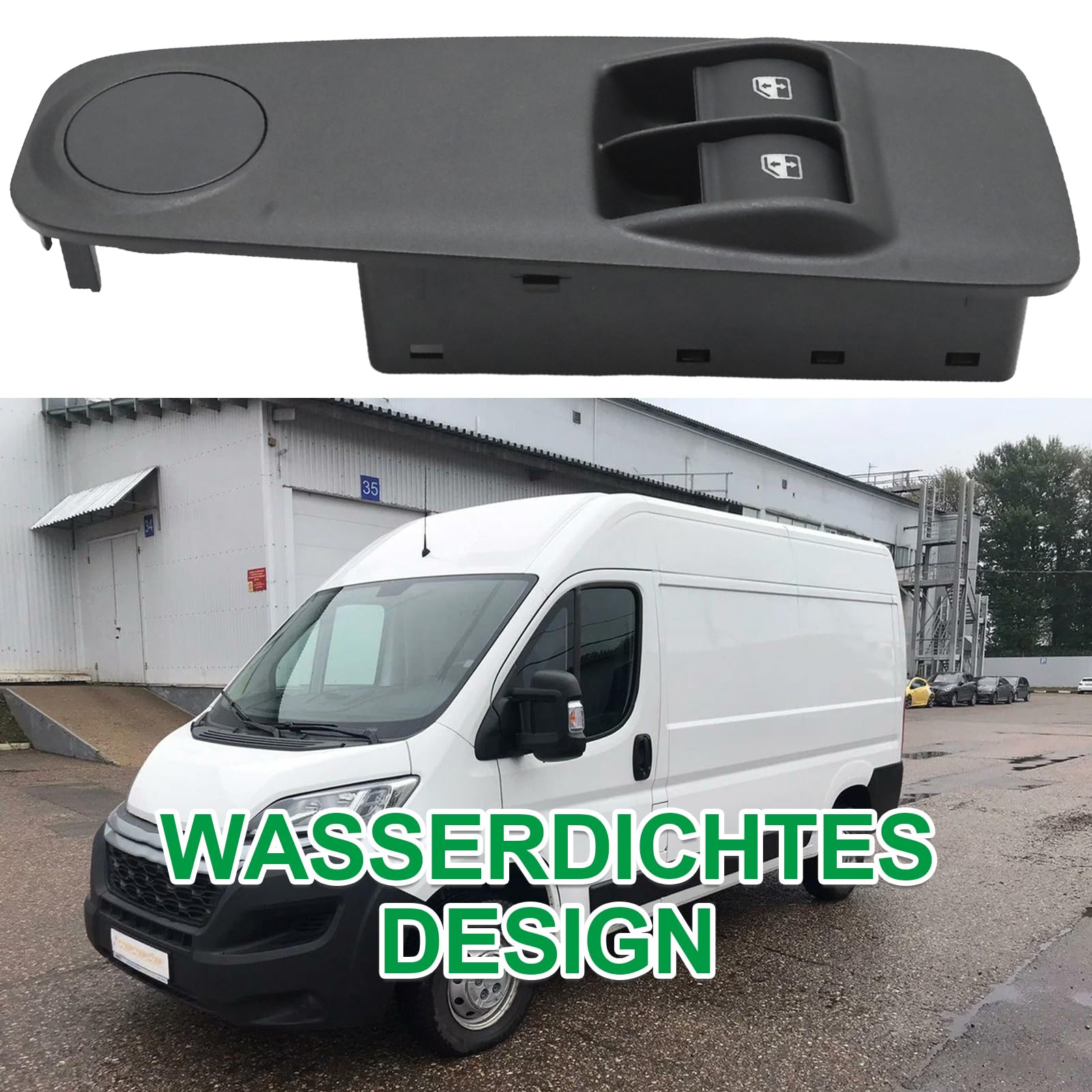 735421710 Schalter für Elektrischen Fensterheber Vorne Links, Ersatz für Citroen Jumper 2006–2014, Ersatz für Fiat Ducato 2006–2014