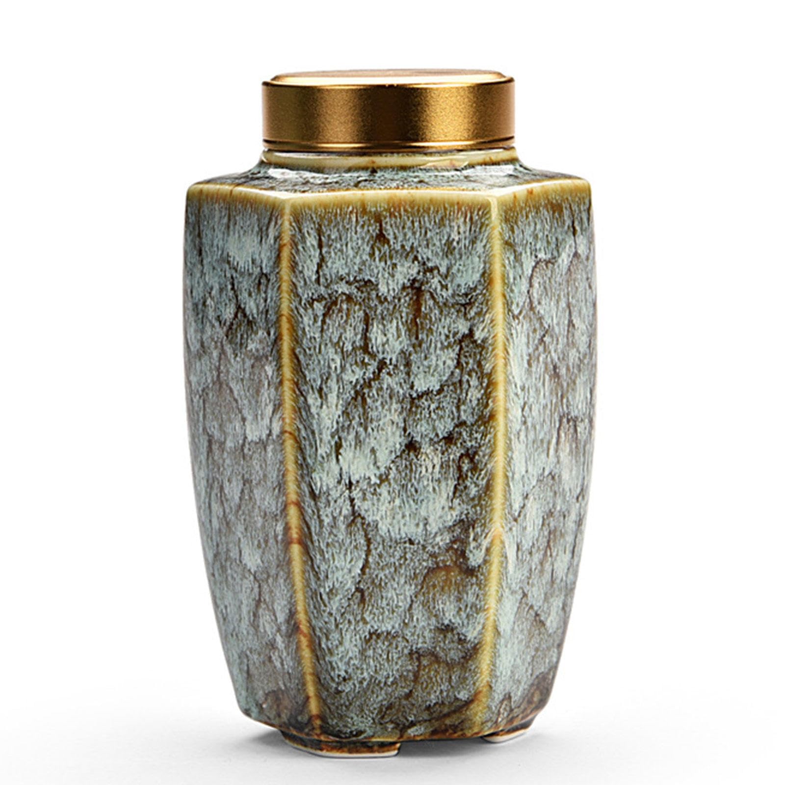 Ceramic urns, Dog Urn for Ashes, Memorial, Funeral, Cremation Urns for Dogs, Ceramic(Green)