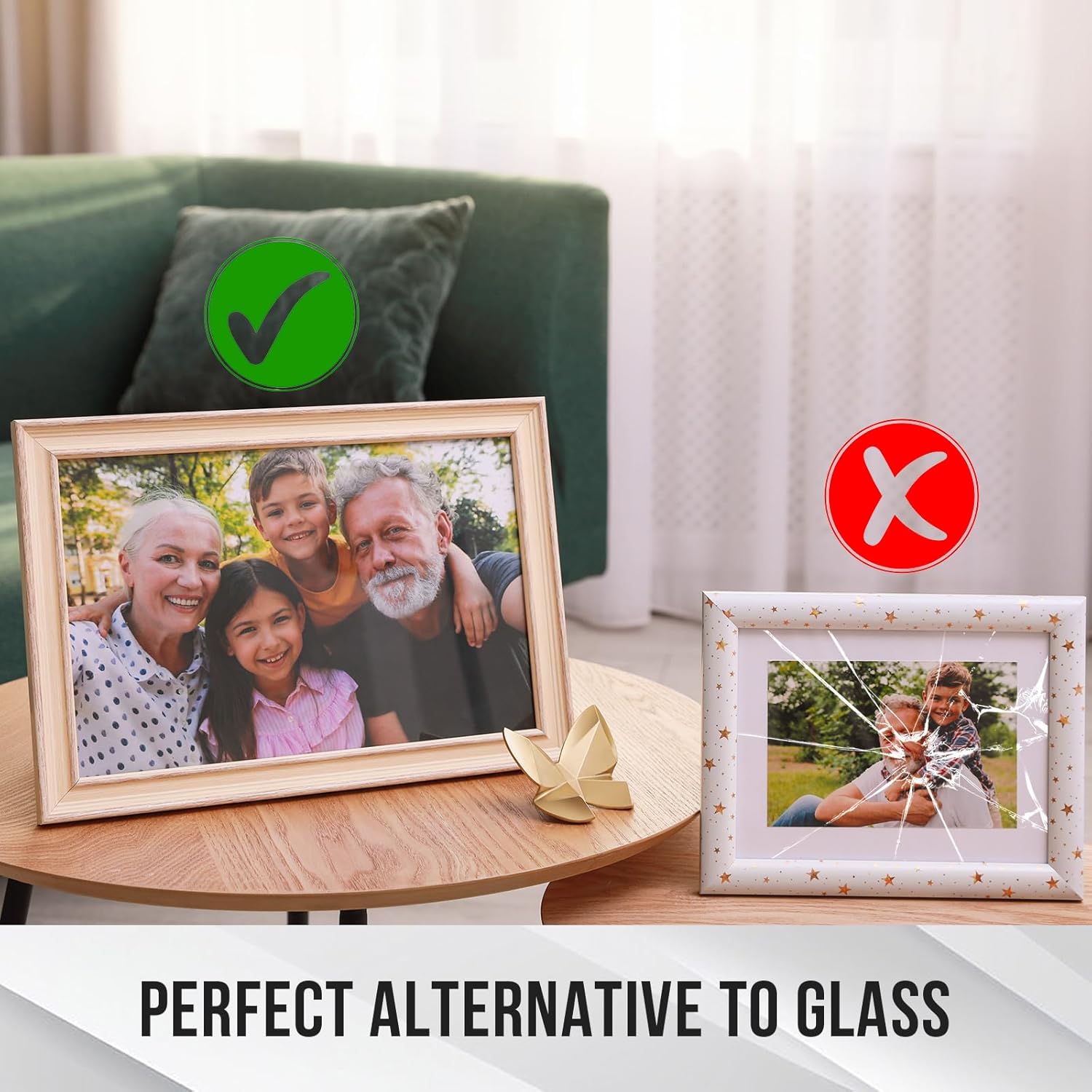 10 Pcs Thin Plexiglass Sheets, 12x12 0.5mm Small Clear PVC Flexible Plastic Sheet, Transparent Shatter Resistant Plastic Sheet Panels for DIY Display Projects, Crafts, Picture Frame, Invitations