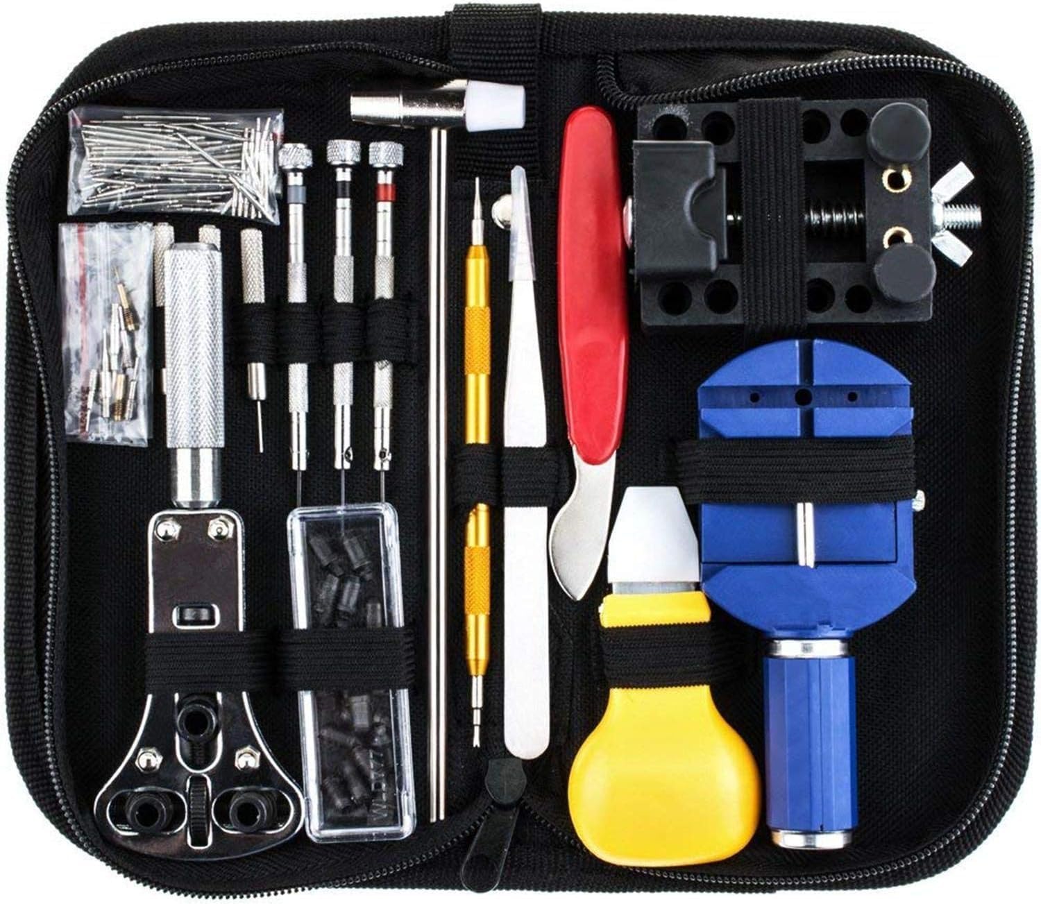 DUBKART 147 Pcs Watch Repair Kit Spring Bar Tool Set Watch Band Link Pin Tool Set with Case