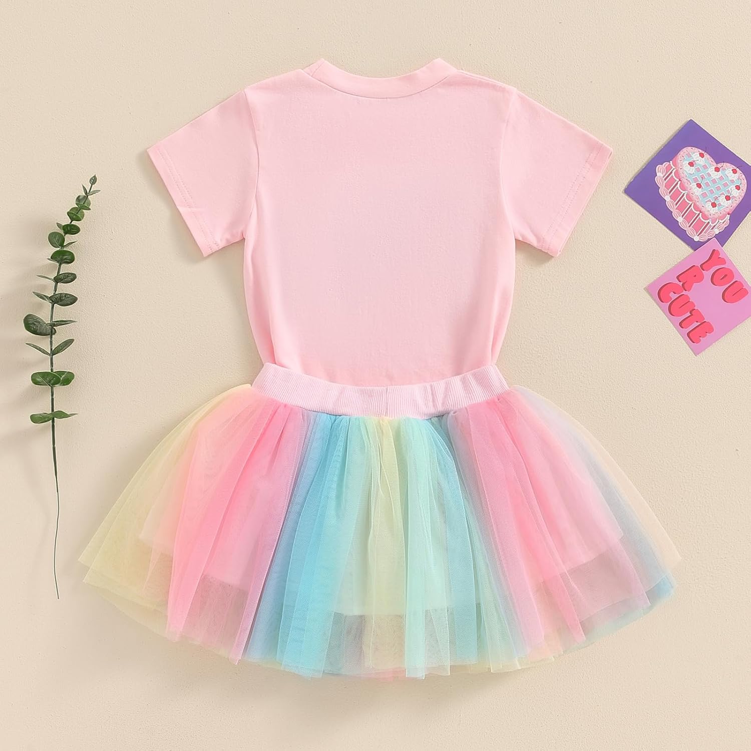 Toddler Girl Birthday Outfit 2/3/4/5/6 Print Short Sleeve Shirt 2nd/3rd/4th/5th/6th Tutu Skirt Summer Clothes - Image 4