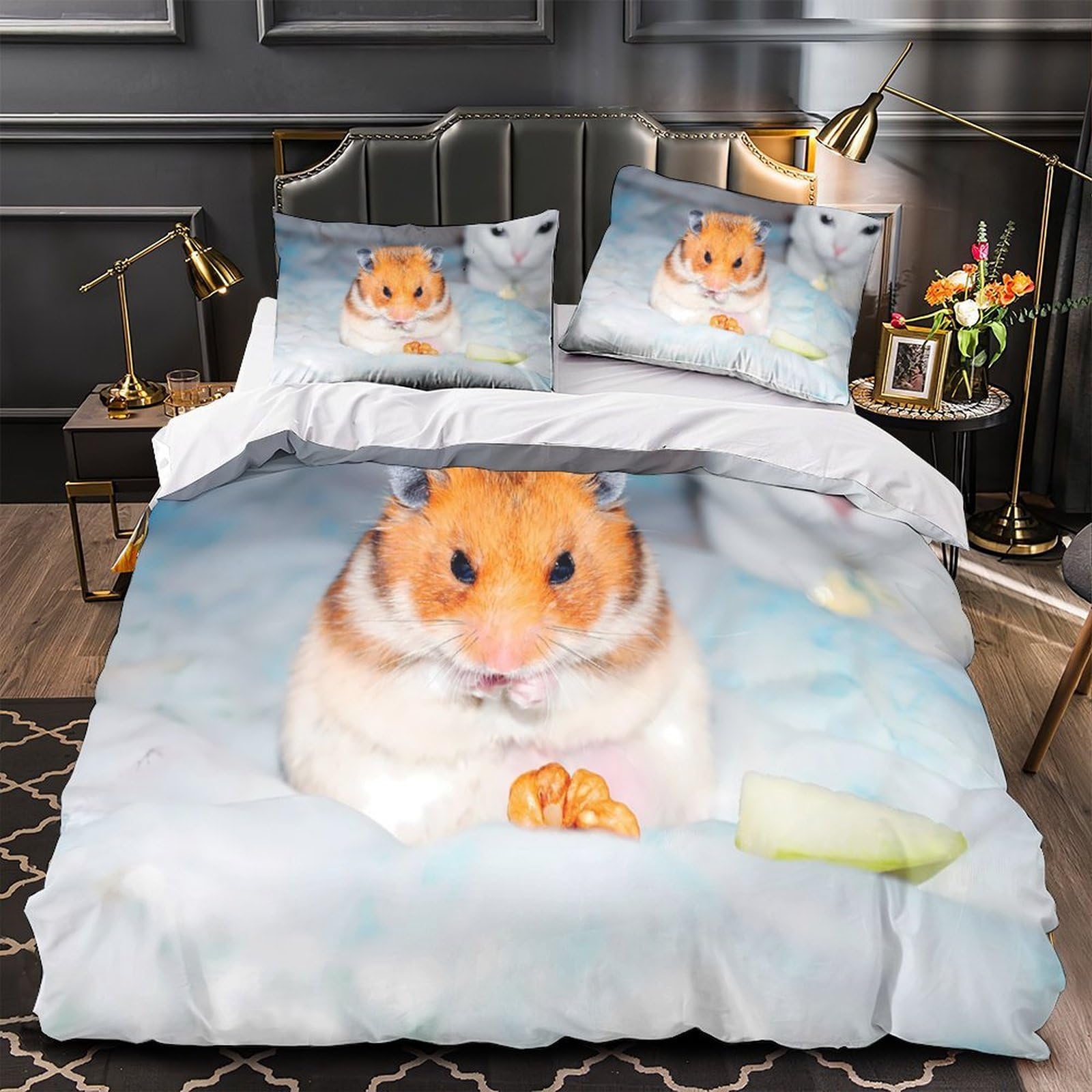Parure de lit hamster super douce microfibre de luxe