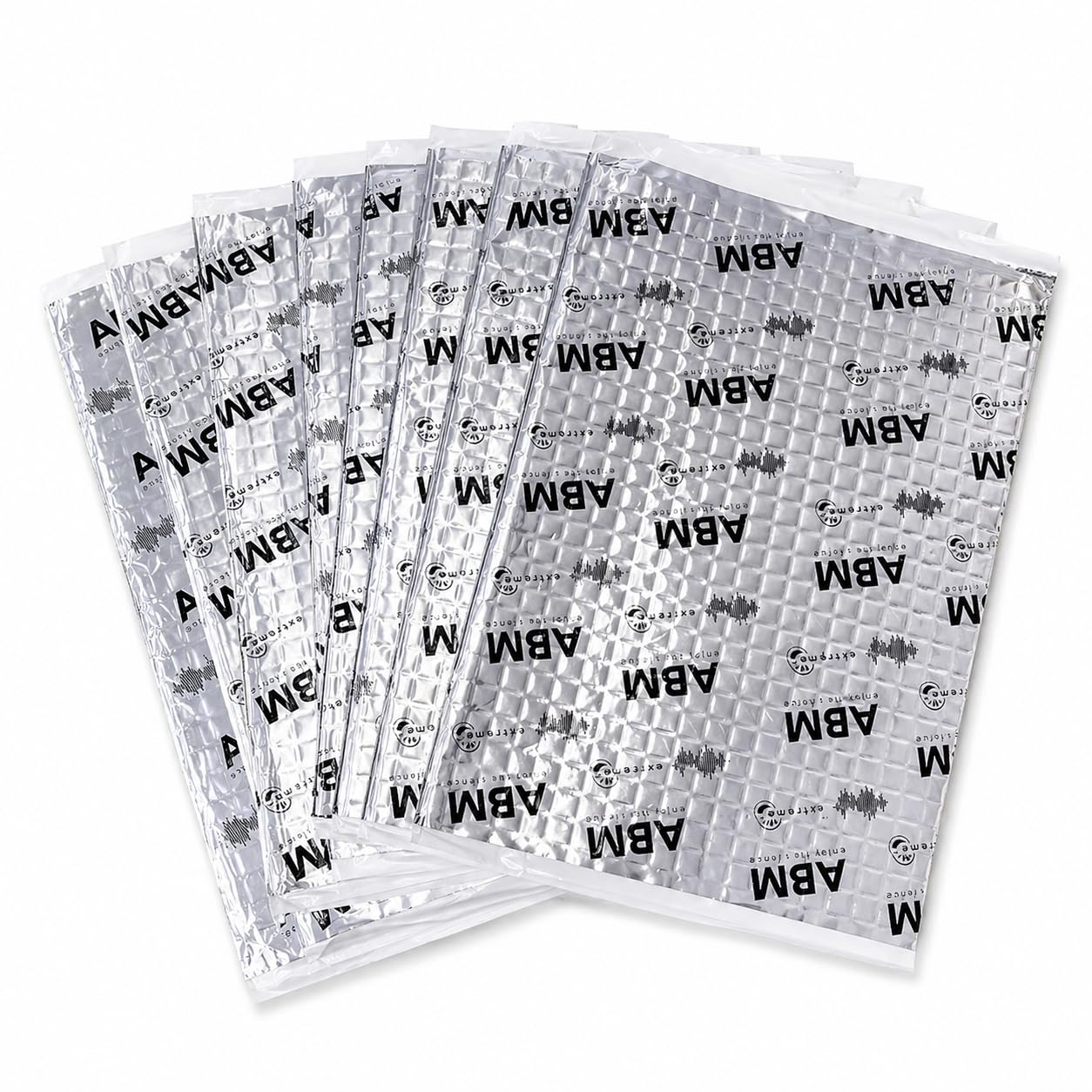 ABM Extreme samochodowa mata tłumiąca dźwięki o grubości 1,5 mm, 59 mil, samoprzylepna izolacja samochodowa, butyl, 8 arkuszy, po 50 x 70 cm, łącznie 2,8 m², tłumienie hałasu i wibracji