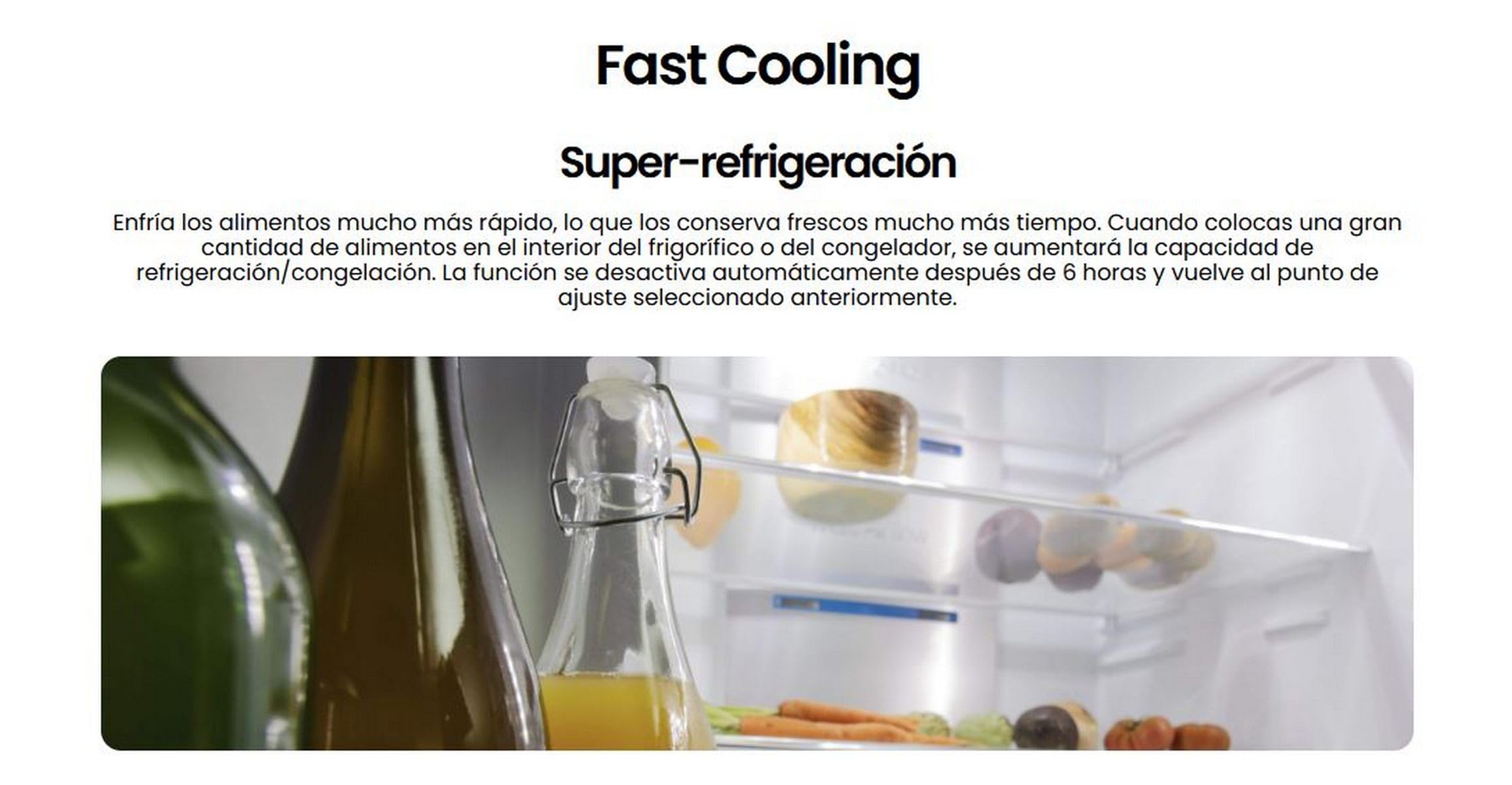 INFINITON Frigorifico Una Puerta CL-A185B, 375 Litros, 185 cm de Altura, No Frost, Fast Cooling, Iluminación LED, E, Blanco