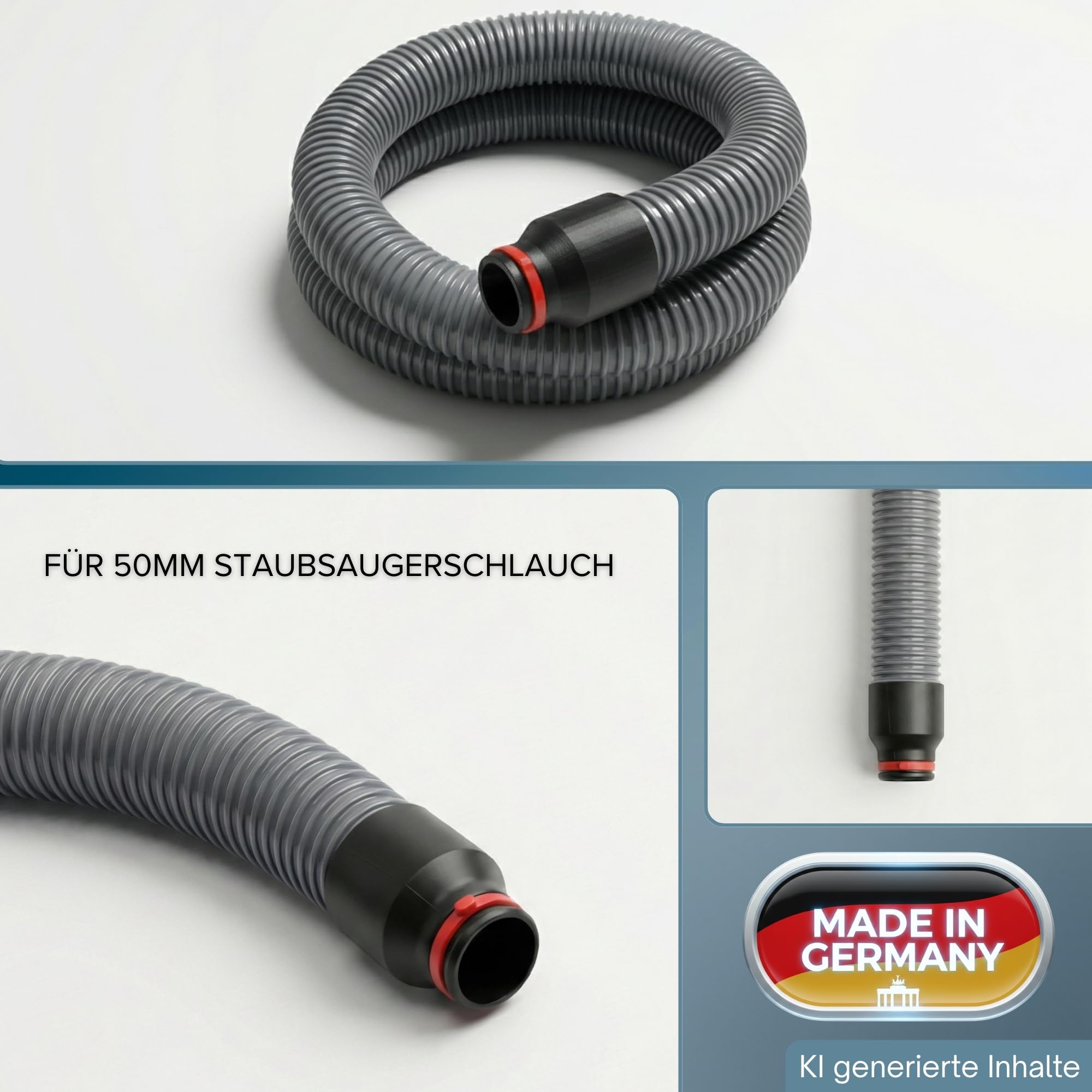 Acoplamiento para aspiradora compatible con Bosch Click and Clean de 50 mm, manguera de aspiradora, conexión NW50 rosca