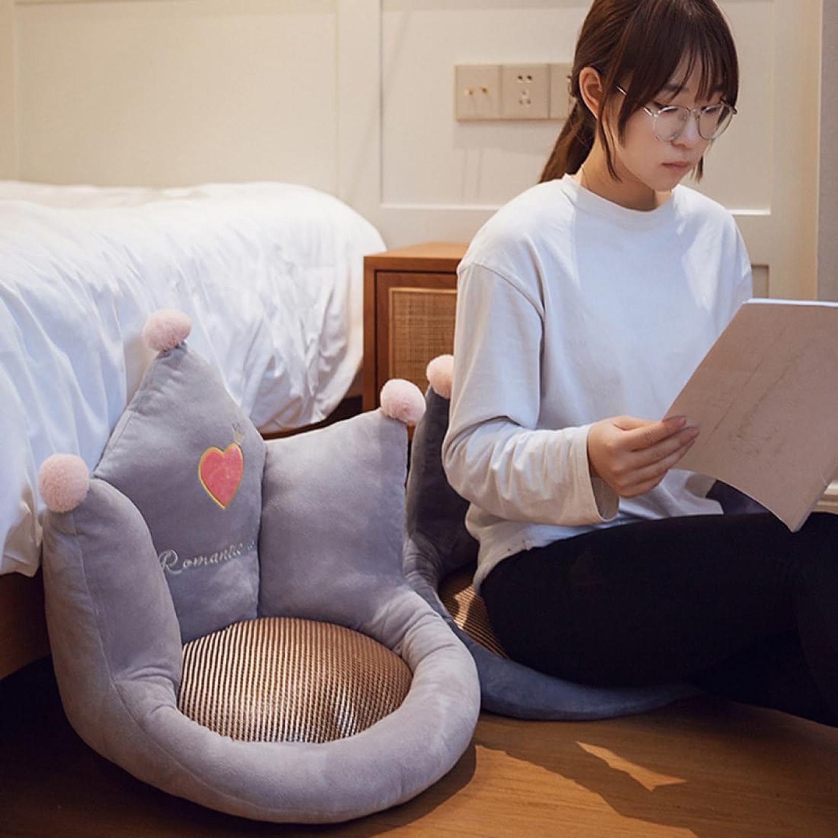 Amazon.co.jp: クッション 座布団 背もたれクッション 椅子 ふわふわ 