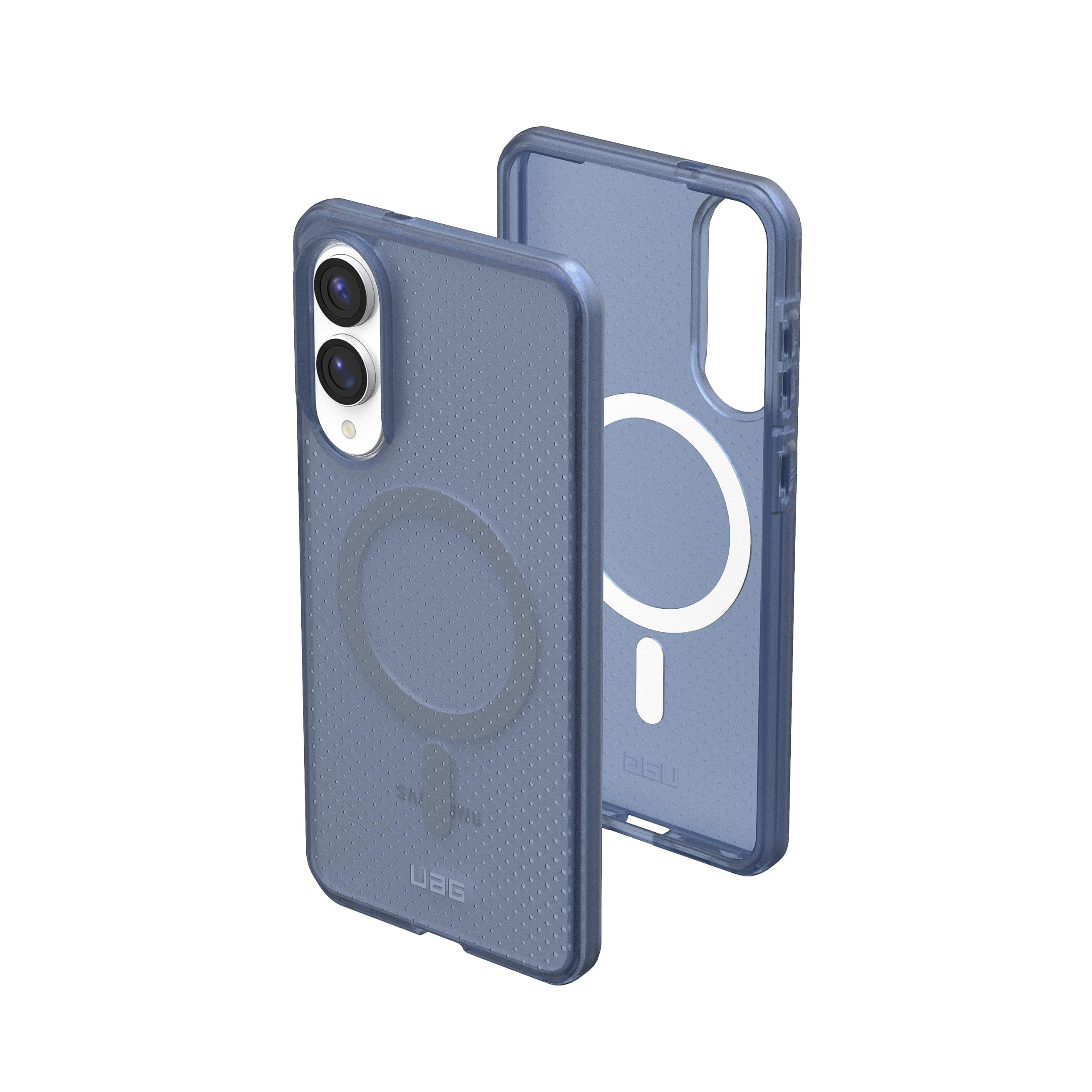 Urban Armor Gear Dot Case per Samsung Galaxy S25 Edge Custodia (Anello magnetico, Designed for Samsung certificato, Ricarica wireless compatibile) cloud (blu trasparente)