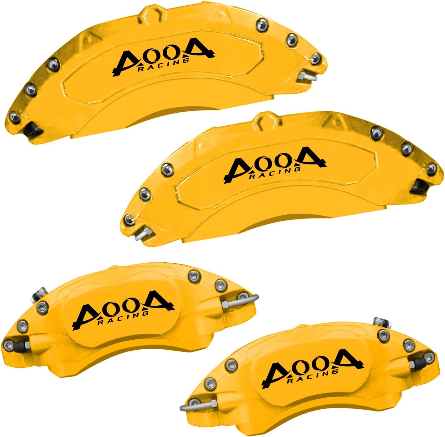 AOOA Racing Caliper Covers Yellow Brake Caliper Covers Fit for Chevrolet Blazer 2019-2020,GMC Acadia 2017-2020,and Buick Enclave 2018-2020（front and rear）