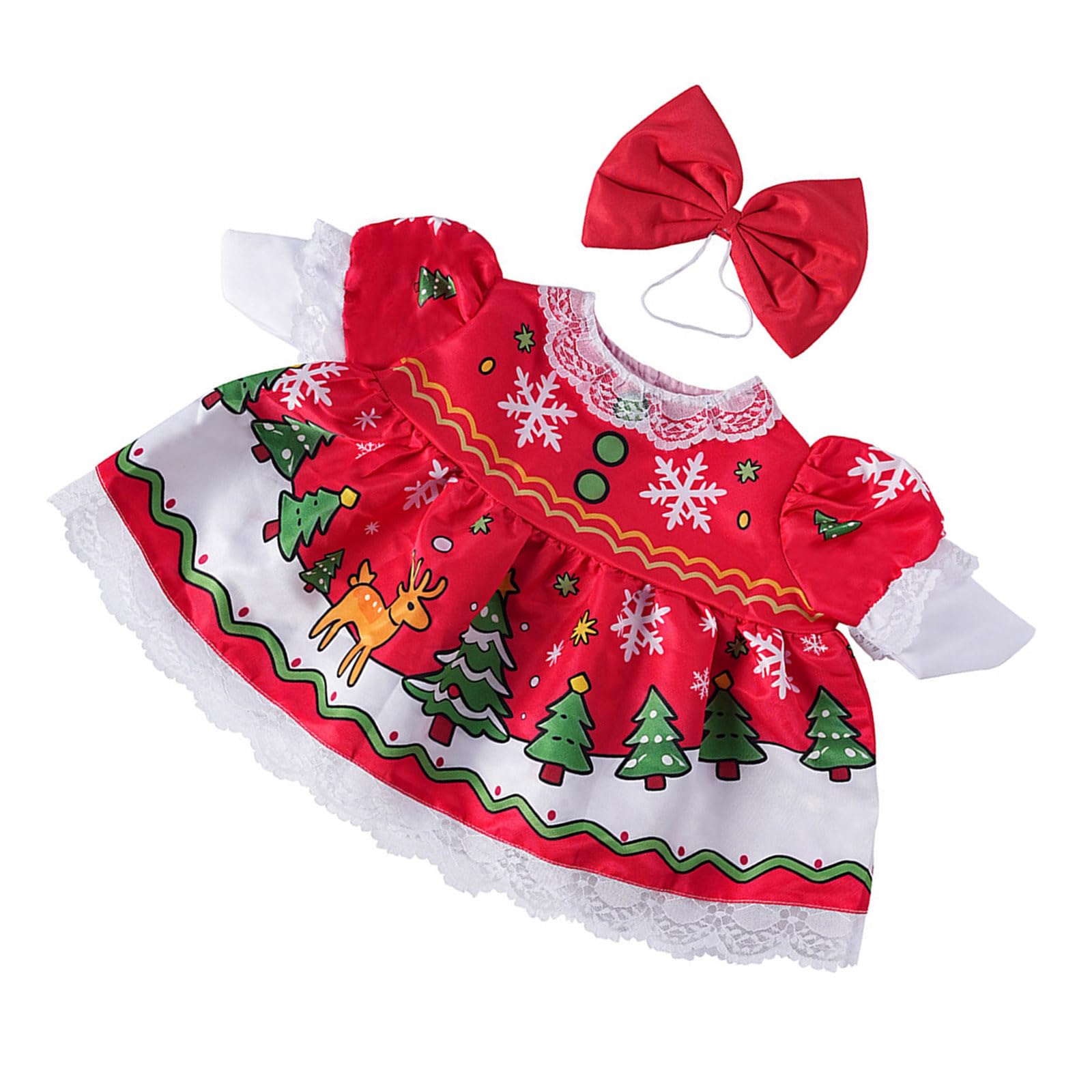 JSGHGDF Christmas Geese Costume with Layered Skirt and Matching Bowtie for Garden Yard Doorway Display Festival Celebration Celebratory Waterfowl Costume Deck