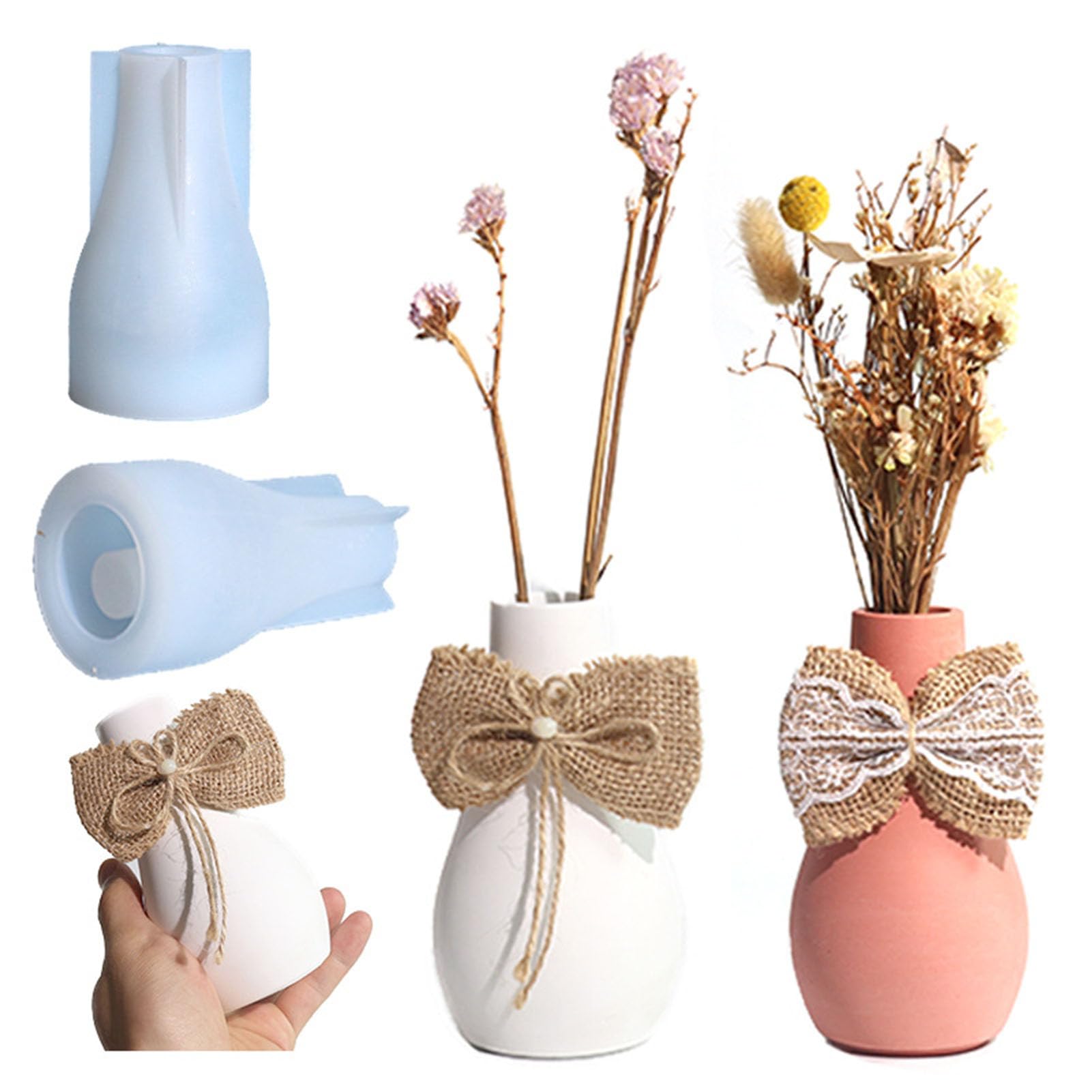 Silicone Vase Resin Molds, Vase Resin Casting Moulds for Epoxy Resin, Small Tall Vase Mold for Making DIY Crafts, Vase Home Decoration (1)