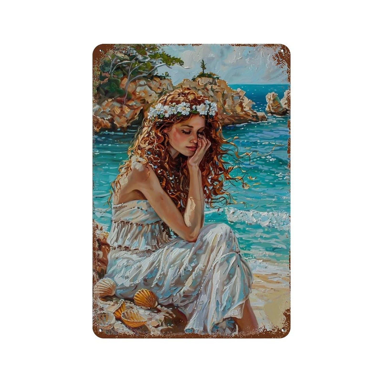 HDURYEYRYY Cliffs And Silent Maiden 04 Wall Retro Iron Vintage Art Metal Tin Sign Poster Modern Home Cofffee Club Art Bar Shop Decor 30x20cm