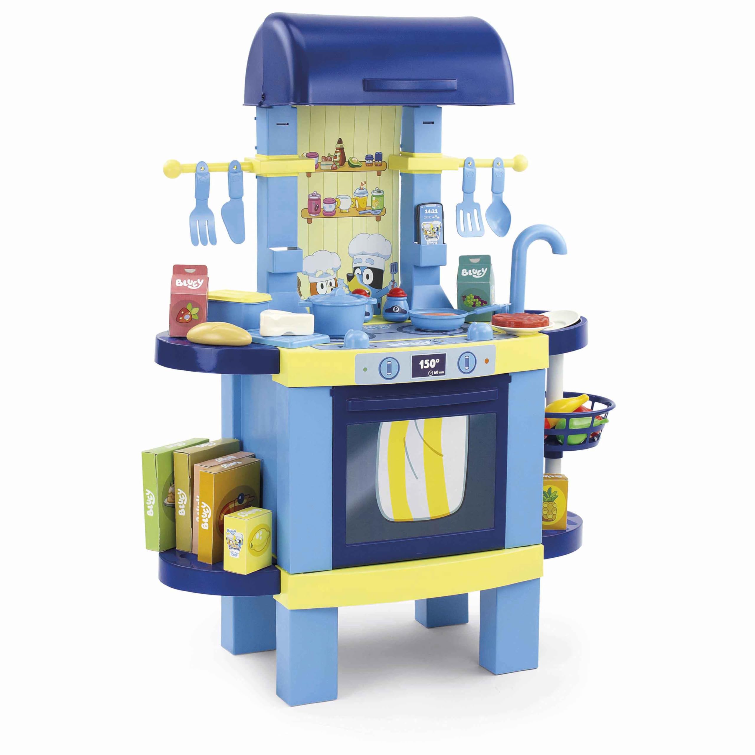 Chicos - Cucina Giocattolo Bluey 2 in 1 | Barbecue per Bambini con 32 Accessori | Playset Grande di Imitazione | Giocattolo Per bambini 3+ anni (85005)