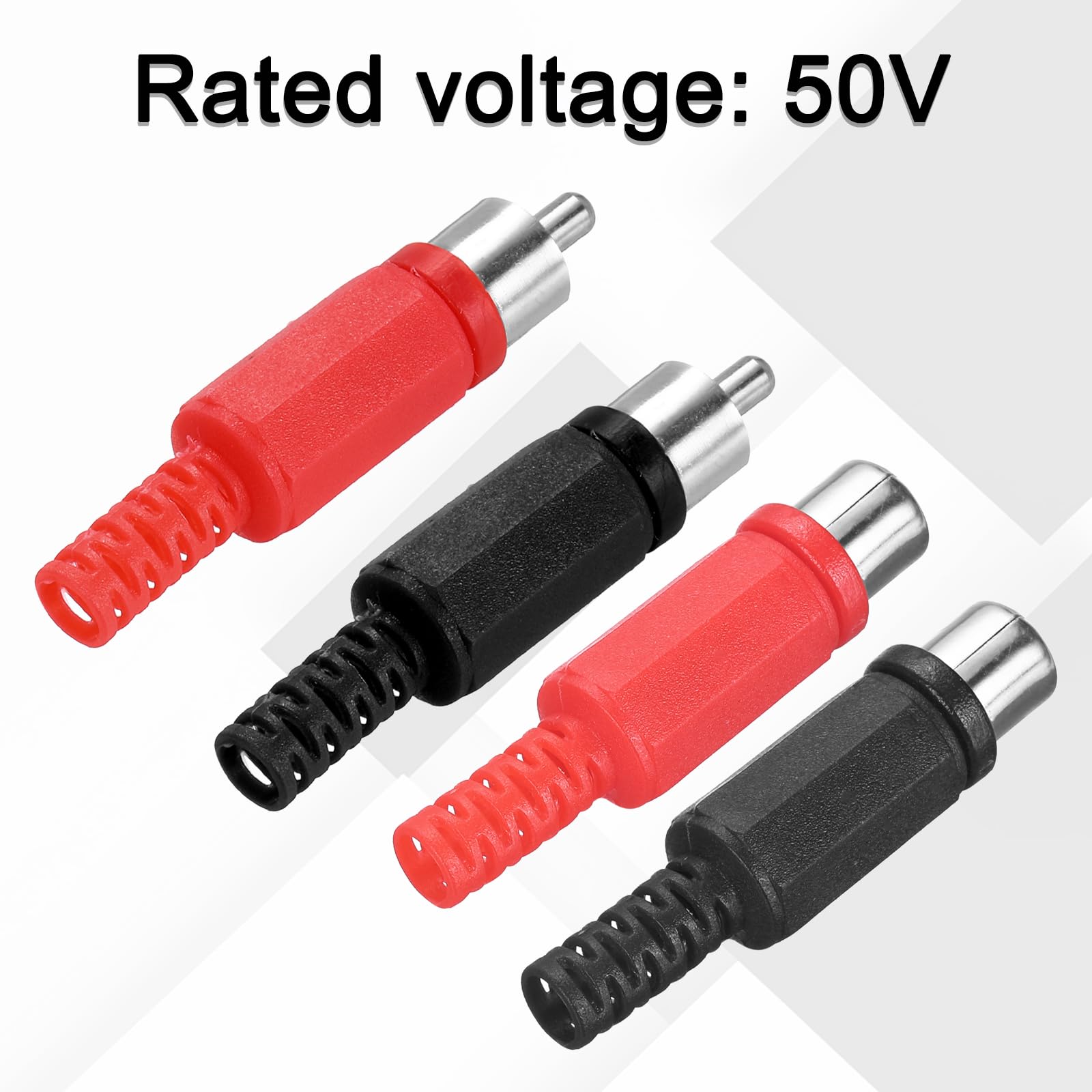 MECCANIXITY Lot de 20 adaptateurs de prise RCA mâle et femelle à tête rouge et noire 5,1 mm connecteur audio et vidéo (10 mâles et 10 femelles)