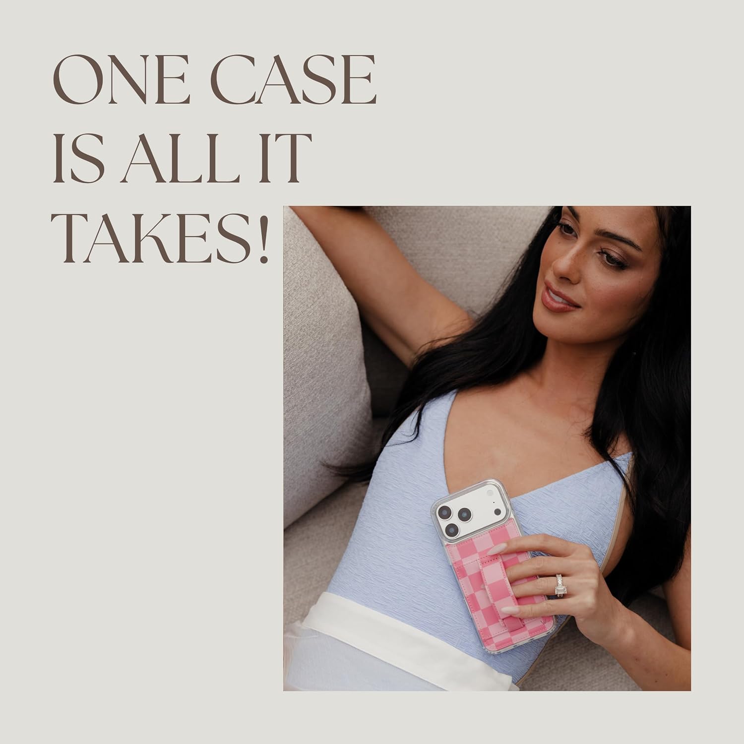 Walli Cases for iPhone 17 Pro Max Case Aesthetic Wallet Phone Case Card Holder, Securely Holds 2 Cards, Trendy Phone Cover for Women, fits iPhone 17 Pro Max, with Kickstand & Finger Strap