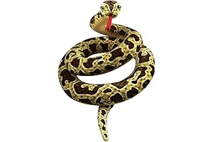 80" Snake Costume Kids, Realistic Curling Giant Snake Plush Toys for Kids Halloween Costume